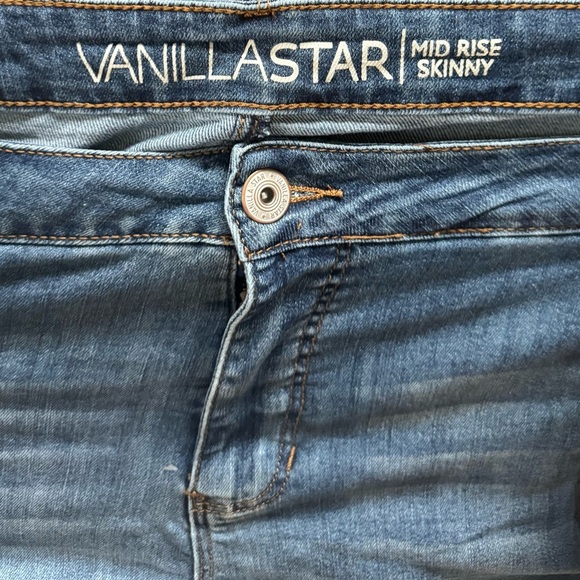 Vanilla Star Women's Distressed with embellishments Blue Jeans Sz 24W - Picture 5 of 8